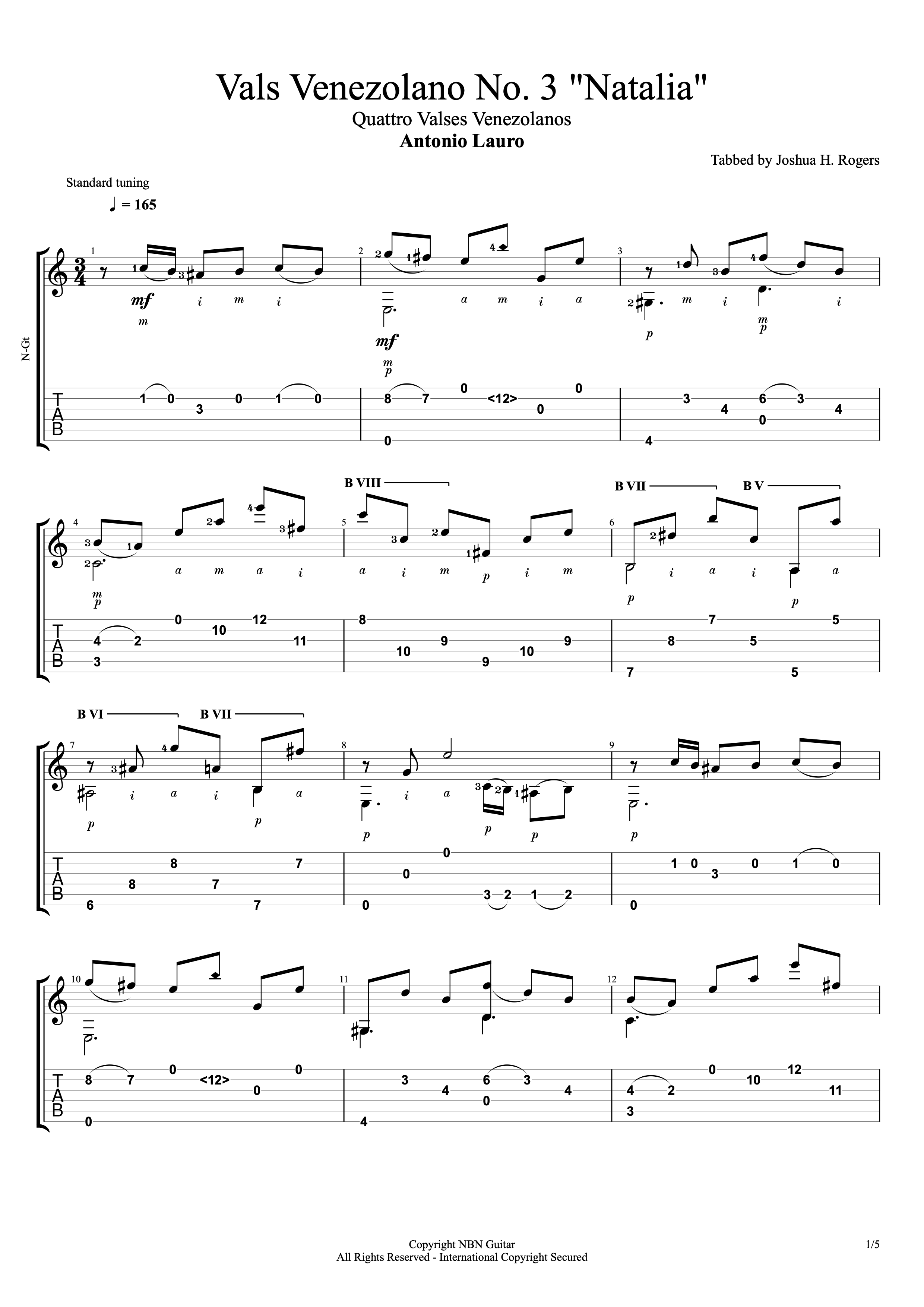 Antonio Lauro — Classical Guitar Sheet Music | Downloads | NBN
